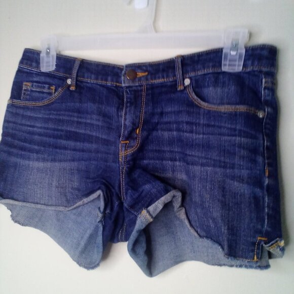 Mossimo Shorts Women 10 Mid Rise Midi Denim Blue - Picture 9 of 14